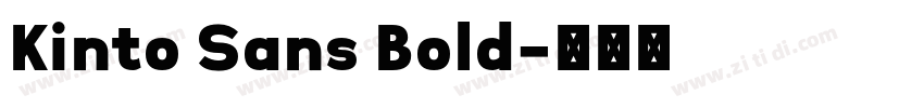 Kinto Sans Bold字体转换
